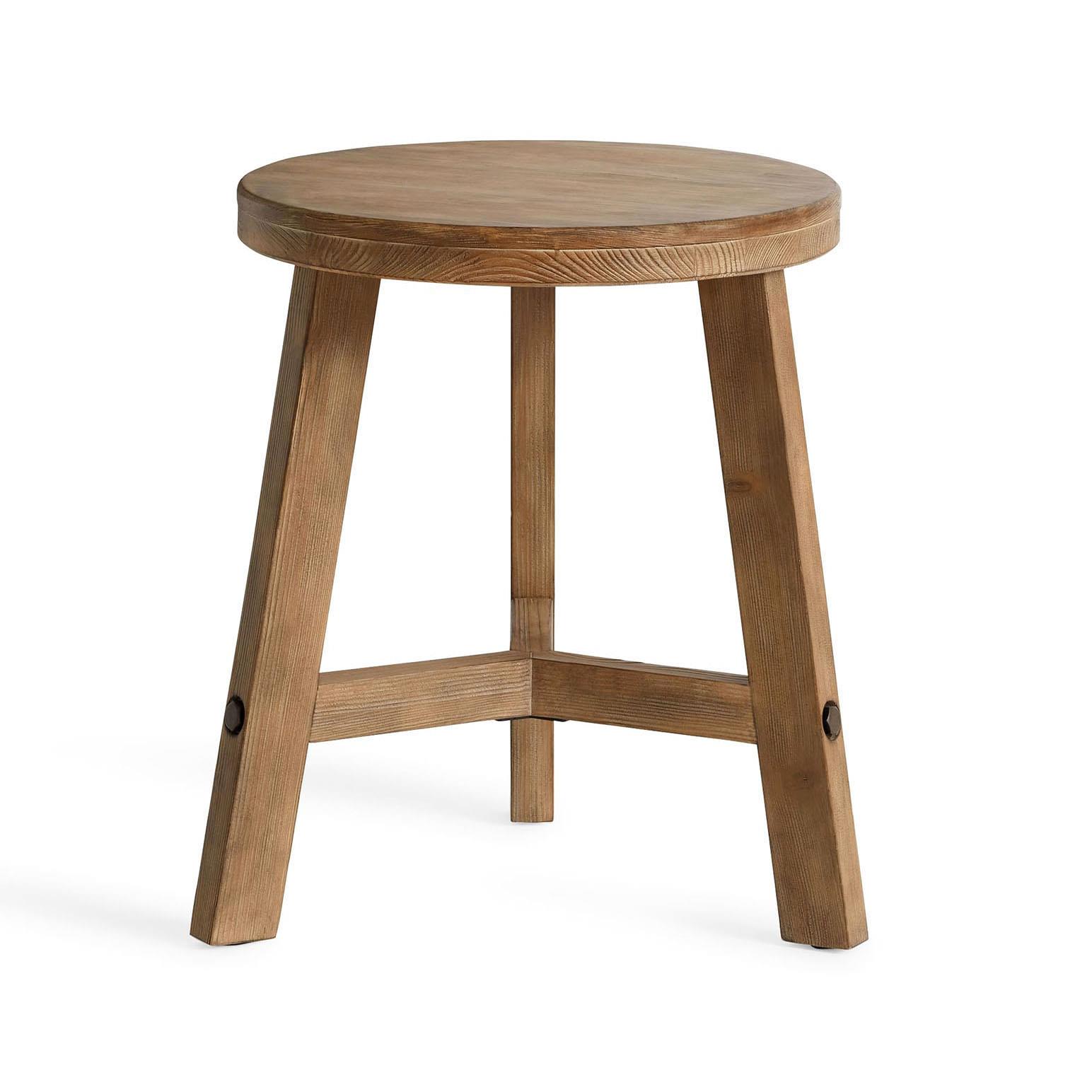 Pottery Barn Rustic Farmhouse Round Side Table